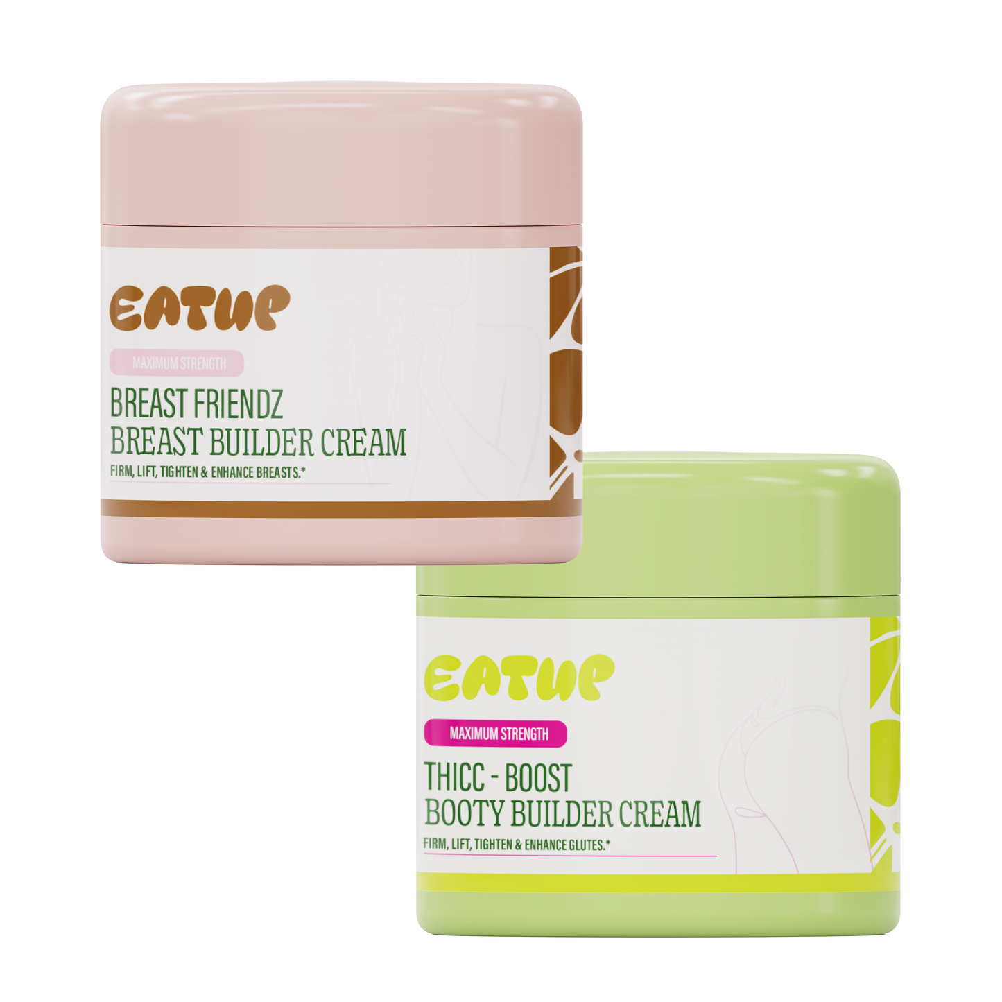 Butt Enhancing Cream & Breast Enlargement - Sample Cream Bundle (Two 1oz Jars)